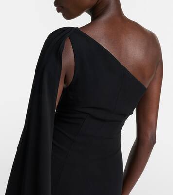 Embellished one-shoulder cady gown | Roland Mouret