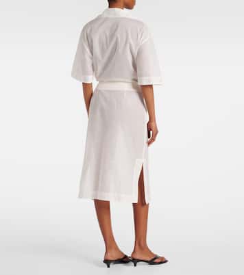 Floral semi-sheer organza pencil skirt | Róhe