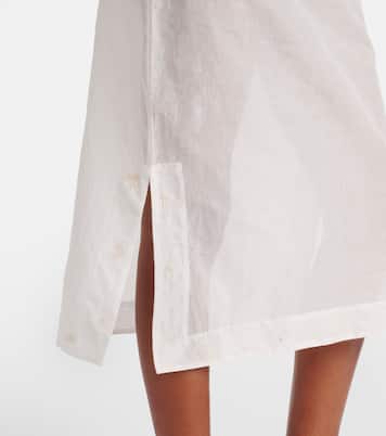 Floral semi-sheer organza pencil skirt | Róhe