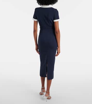 Hemdblusenkleid aus Satin mit kristallen | Self-Portrait