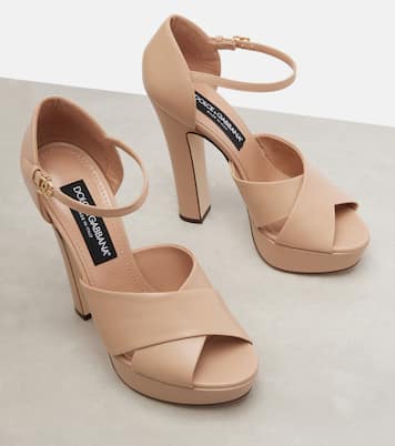 Leather platform sandals | Dolce&Gabbana