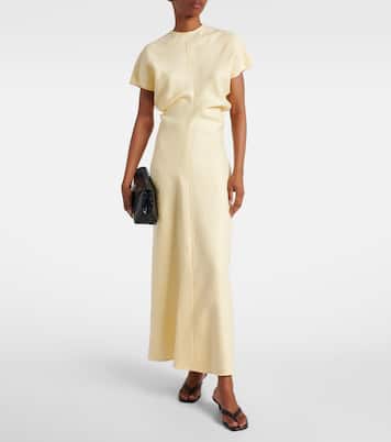 Vestido largo drapeado | Toteme