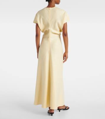 Vestido largo drapeado | Toteme