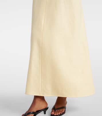 Vestido largo drapeado | Toteme