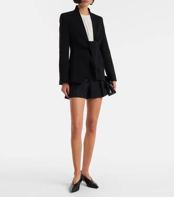 Ozieri high-rise virgin wool shorts | Max Mara