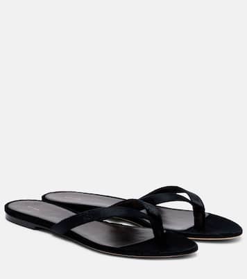 Sacha velvet thong sandals | The Row