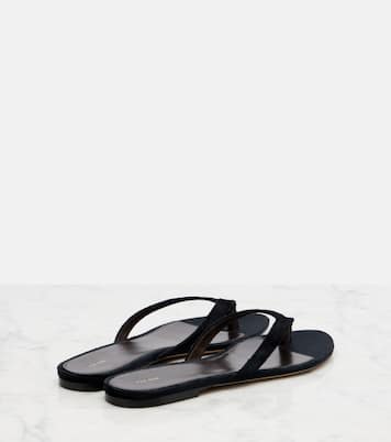 Sacha velvet thong sandals | The Row