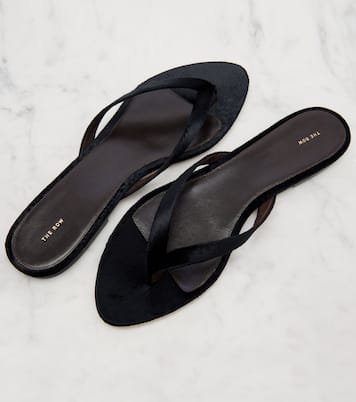 Sacha velvet thong sandals | The Row