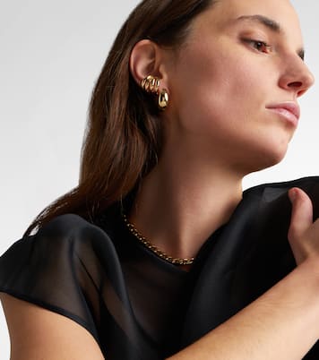 Dylan gold-plated huggie earrings | Jennifer Fisher