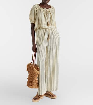 Espadrille-Sandalen aus Veloursleder | Gianvito Rossi