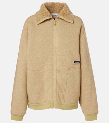 Logo fleece blouson | Miu Miu