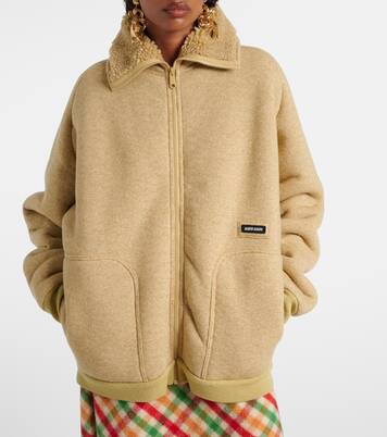 Logo fleece blouson | Miu Miu