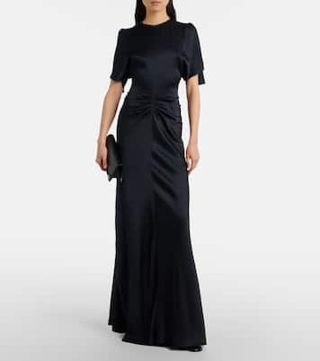 Gathered satin gown | Victoria Beckham