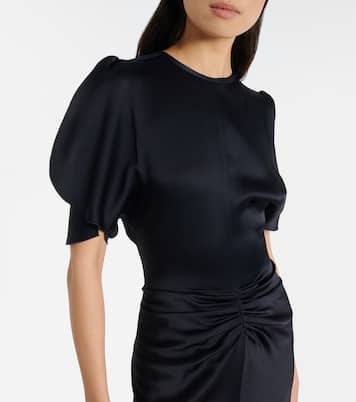 Gathered satin gown | Victoria Beckham