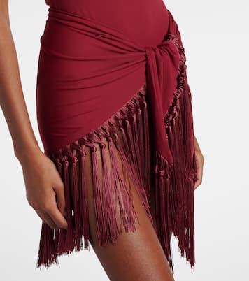 One-shoulder swimsuit and beach cover-up set | Taller Marmo