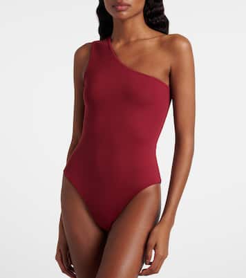 One-shoulder swimsuit and beach cover-up set | Taller Marmo