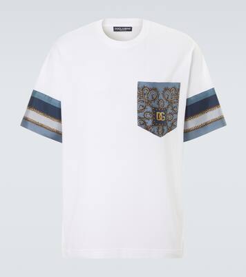 Printed cotton and silk T-shirt | Dolce&Gabbana