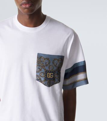Printed cotton and silk T-shirt | Dolce&Gabbana