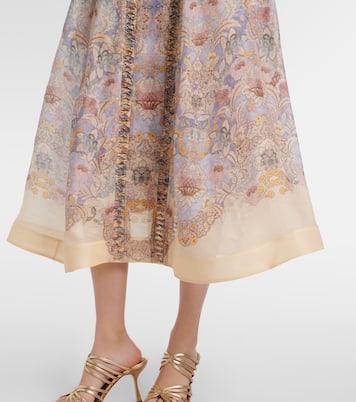 Rebellion linen and silk midi dress | Zimmermann