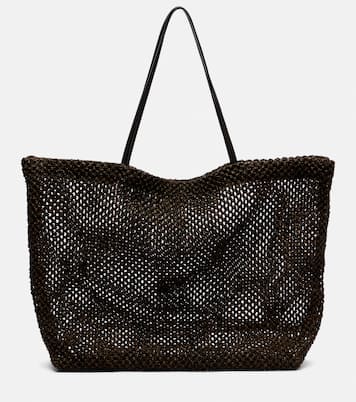 Tote Bag Barn Medium aus Mesh und Leder | The Row