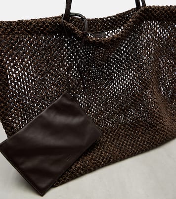 Tote Bag Barn Medium aus Mesh und Leder | The Row