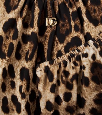 Baby leopard-print cotton-blend dress | Dolce&Gabbana Kids