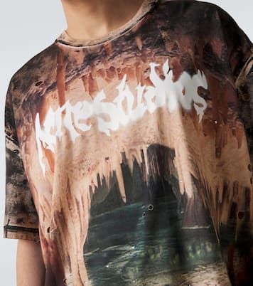 Embellished printed cotton jersey T-shirt | Acne Studios