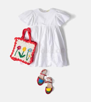 Embroidered ruffled cotton poplin dress | Stella McCartney Kids