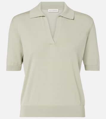 Clay cropped cotton and silk polo sweater | Altuzarra