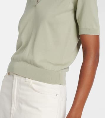 Clay cropped cotton and silk polo sweater | Altuzarra