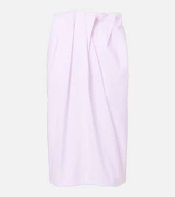 Pleated cotton pencil skirt | Simone Rocha