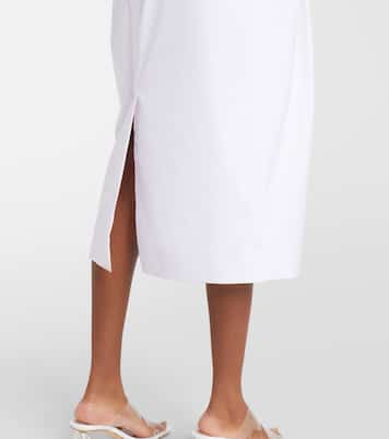 Pleated cotton pencil skirt | Simone Rocha