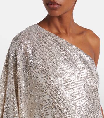 Ubud feather-trimmed sequined gown | Taller Marmo