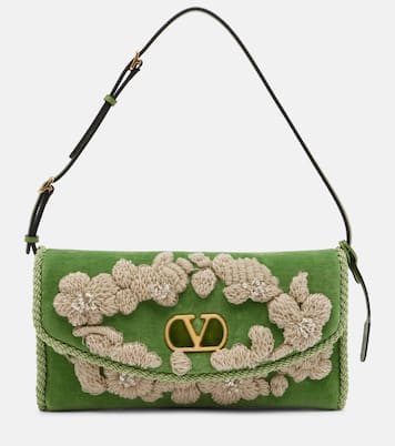 Borsa a spalla DeVain in velluto | Valentino Garavani