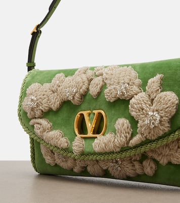 Borsa a spalla DeVain in velluto | Valentino Garavani