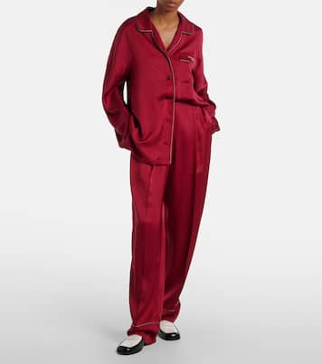 Silk satin wide-leg pants | Givenchy