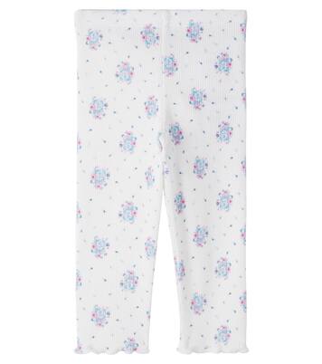 Baby floral cotton-blend leggings | Louise Misha