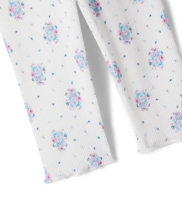 Baby floral cotton-blend leggings | Louise Misha