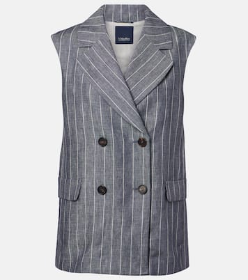 Chaleco cruzado Ballo de lino con raya diplomática | 'S Max Mara