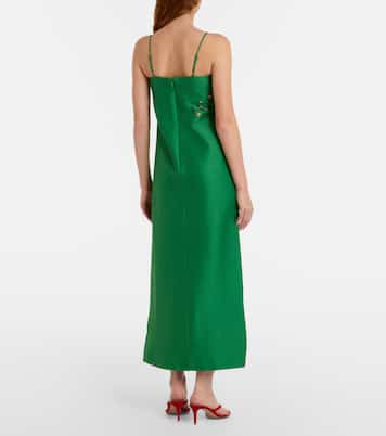 Verziertes Maxikleid aus einem Leinengemisch | Alémais