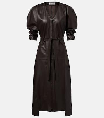 Leather midi dress | Victoria Beckham