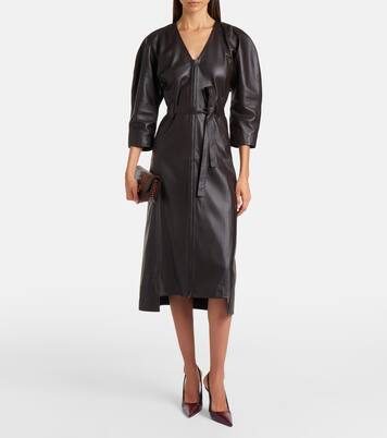 Leather midi dress | Victoria Beckham