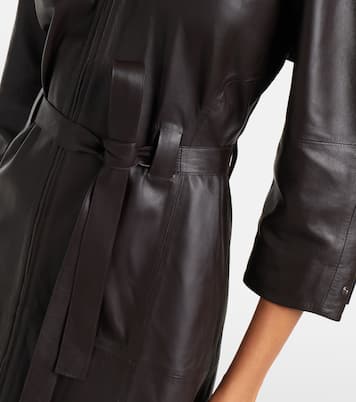 Leather midi dress | Victoria Beckham