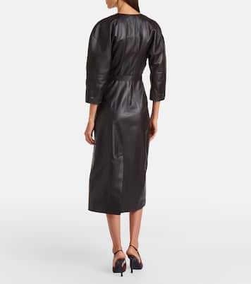 Leather midi dress | Victoria Beckham