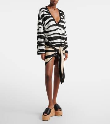 Knitted zebra-print minidress | The Attico