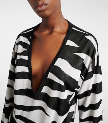 Knitted zebra-print minidress | The Attico