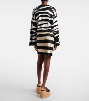 Knitted zebra-print minidress | The Attico