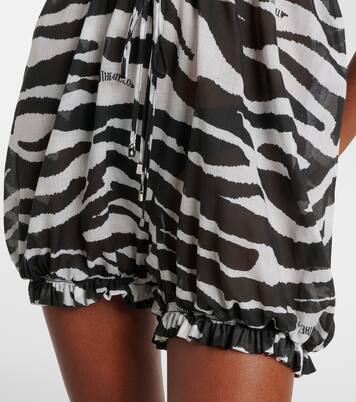 Zebra-print cotton muslin romper | The Attico
