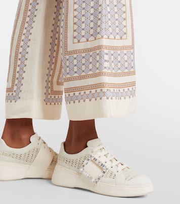 Viv Skate suede-trimmed platform sneakers | Roger Vivier