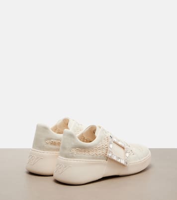 Viv Skate suede-trimmed platform sneakers | Roger Vivier
